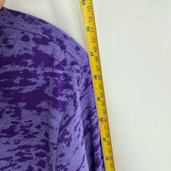 Women's Lightweight Burnout Hoodie Next Level Chic Soft Fabric Purple Size M - Picture 15 of 16